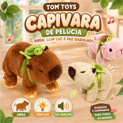 Brinquedos De Pelucia Capivara que anda e faz barulho