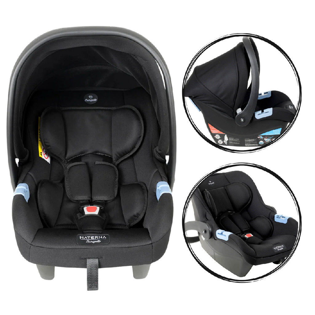 Bebê Conforto Cadeira Cadeirinha Carro Burigotto Materna Preto