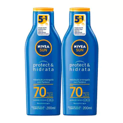 Kit 2 Protetor Solar Nivea Sun Protect & Hidrata FPS 70 Loção 200ml