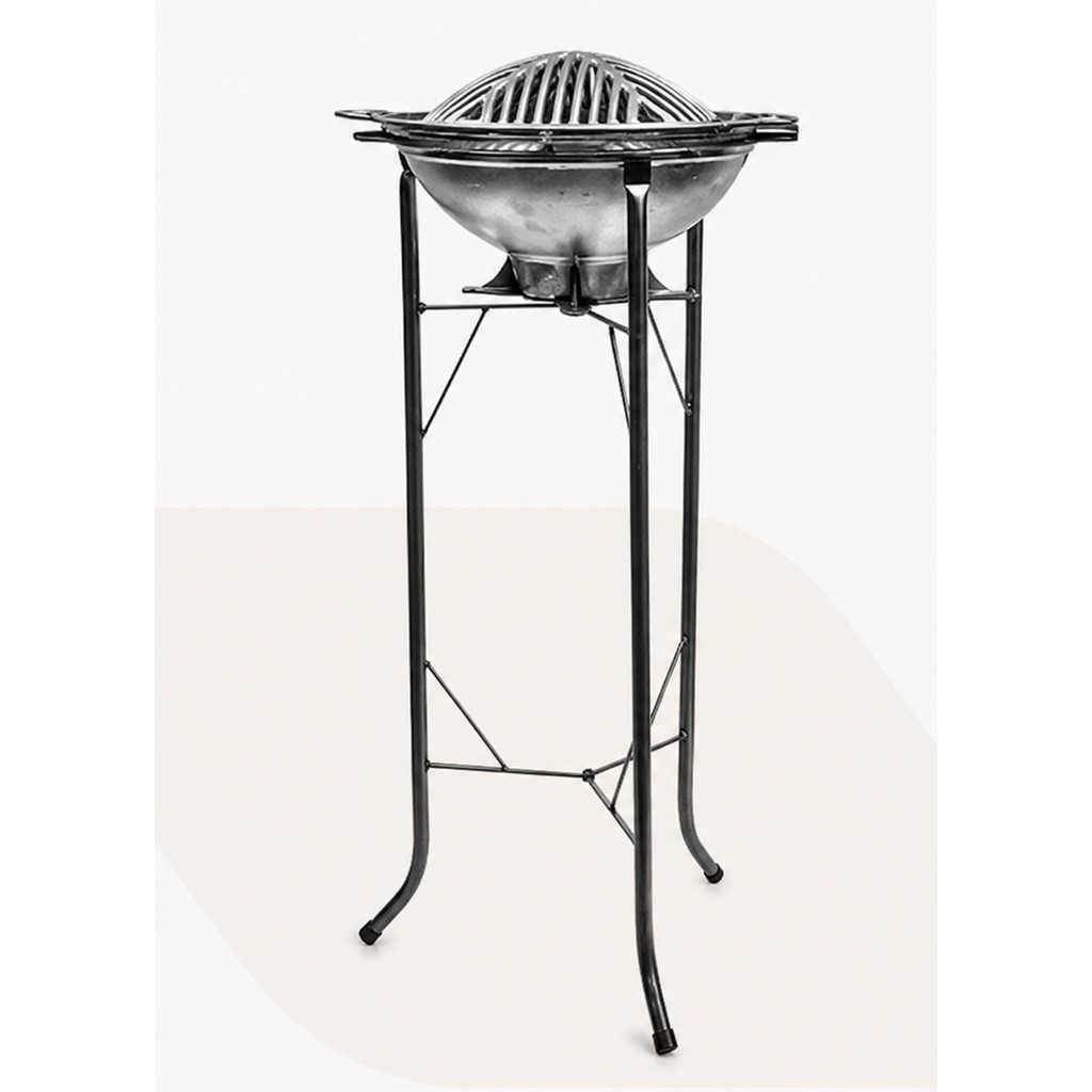 Suporte Churrasqueira Gengiskan Redonda 1 Peça 84cm Alto Churrasco Fácil Praticidade