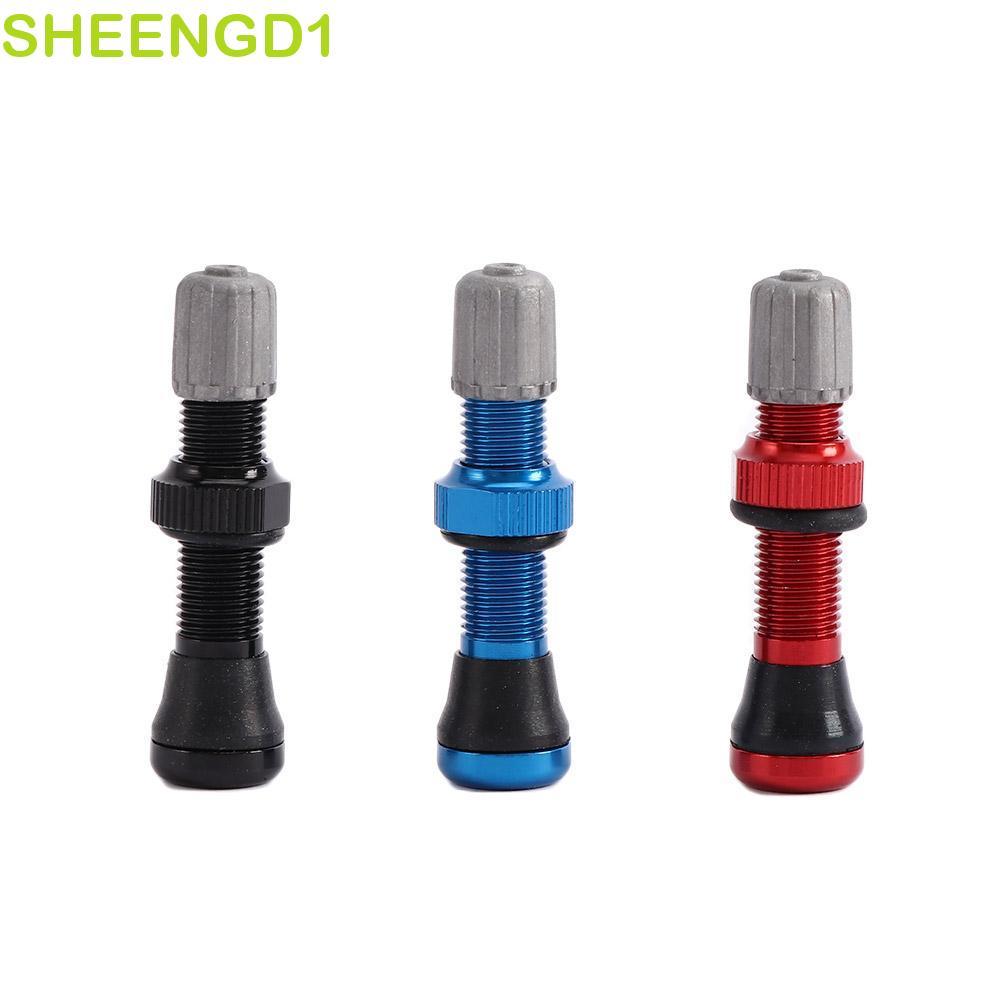 SHEENGD1 Válvulas De Pneu Sem Câmara De Ar Para Bicicleta MTB Selante Aro Roda Mountain Bike Bico De Vácuo De Liga De Al