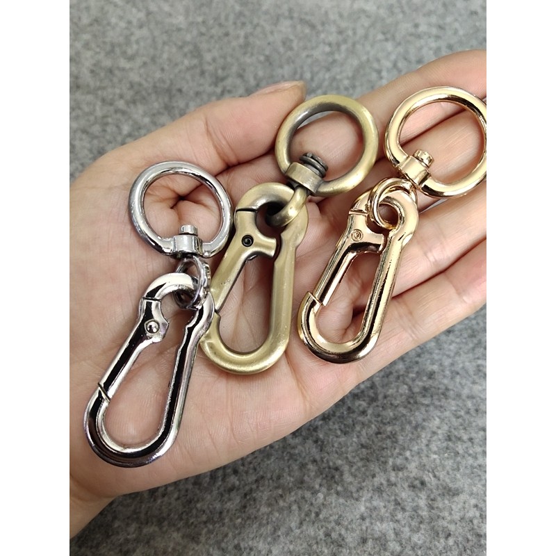 Hardware de bagagem rotativo cromo Metal gancho chave gancho gancho rotativo luz ouro