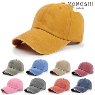 Versão coreana algodão lavado boné de beisebol masculino feminino moda pai chapéu Casual angustiado Denim macio topo cur