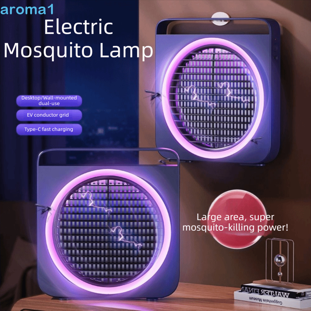 AROMA1 Assassino De Mosquitos Elétrico , Luz UV Silenciosa Contra , Lâmpada Bug Zapper De Carregamento USB