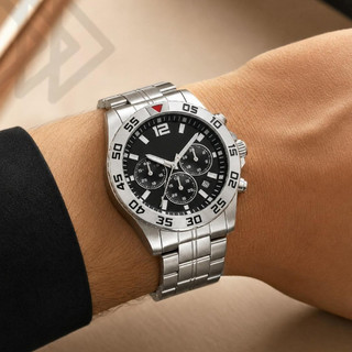 Presente Perfeito! Relógio Masculino Premium Aço Inox - À Prova D'Água - Inoxidavel