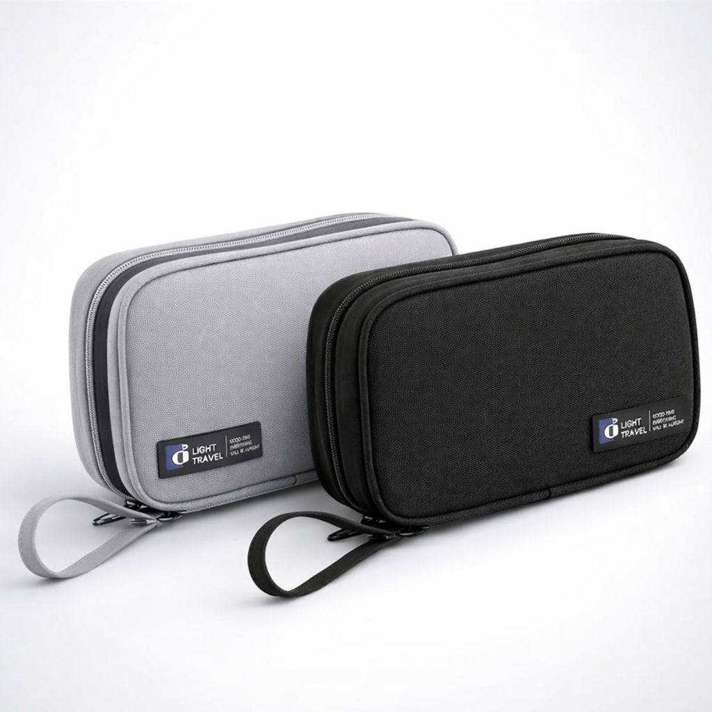Necessaire Organizador de Cabos e Carregadores Portátil Viagem Case Organizadora para acessórios