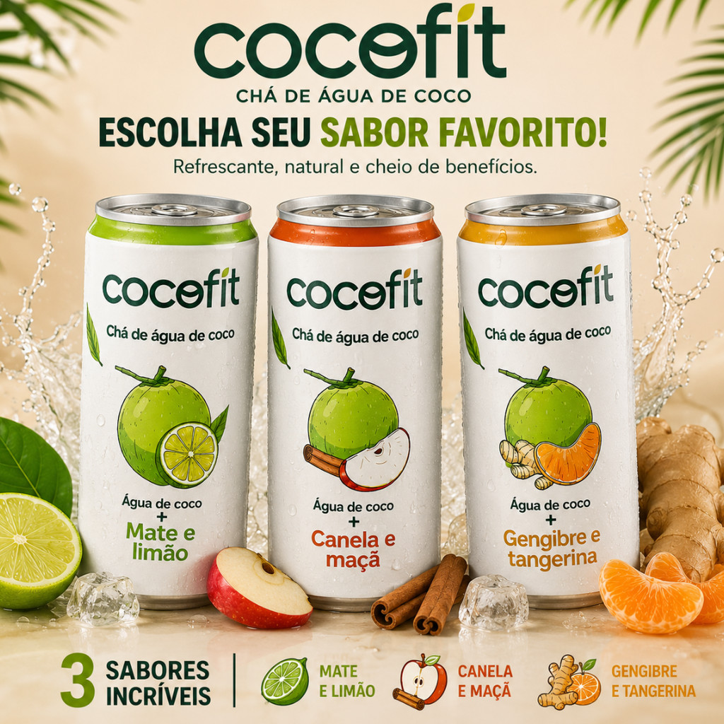 FARDO COM 6UN COCOFIT CHÁ DE ÁGUA DE COCO 269ML CADA
