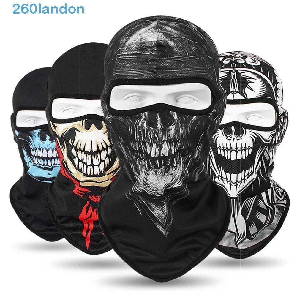 LANDON Motocicleta Balaclava Chapelaria Boné Cabeça Pescoço Mais Quente Ciclismo Crânio Impressão Multi-Função Forro De