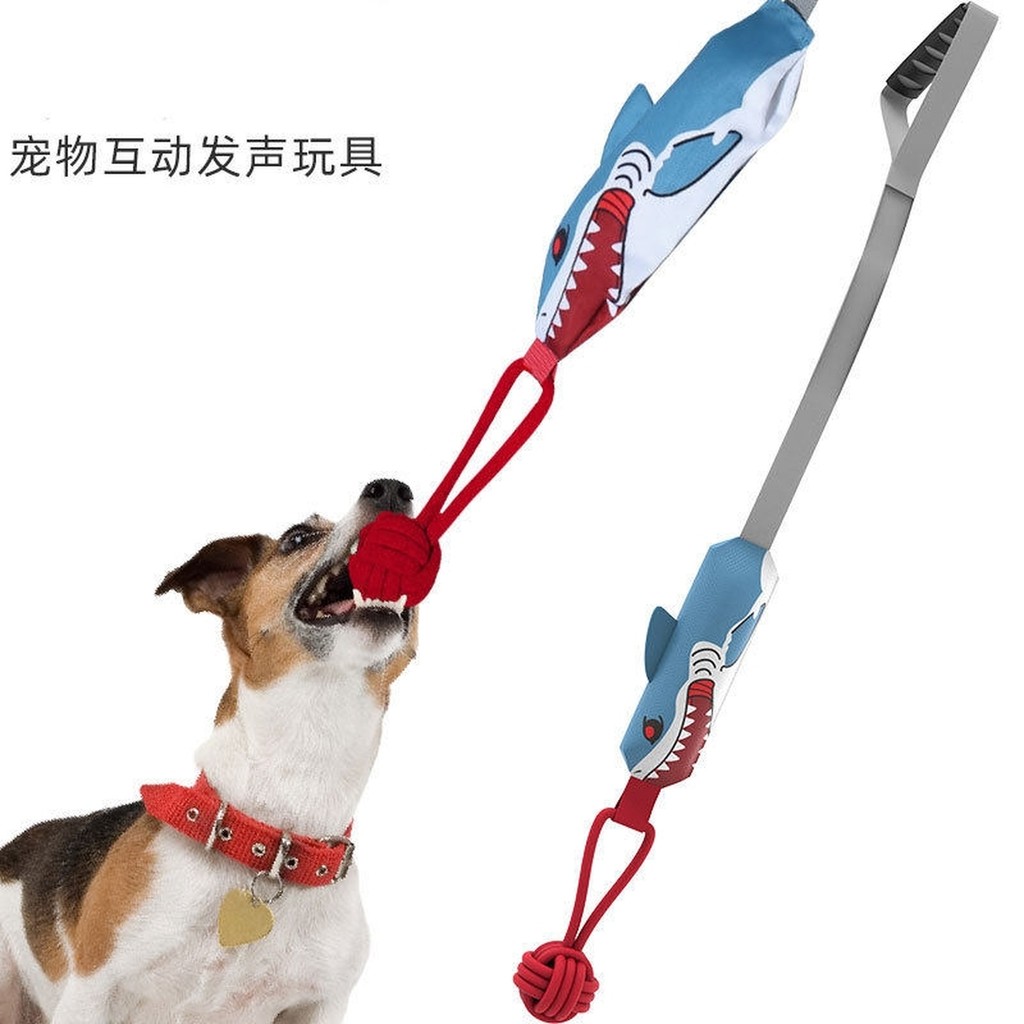 Cão rebocador de guerra brinquedos soando brinquedos bolas de algodão resistente à mordida nós de guerra tubarão Corgi p