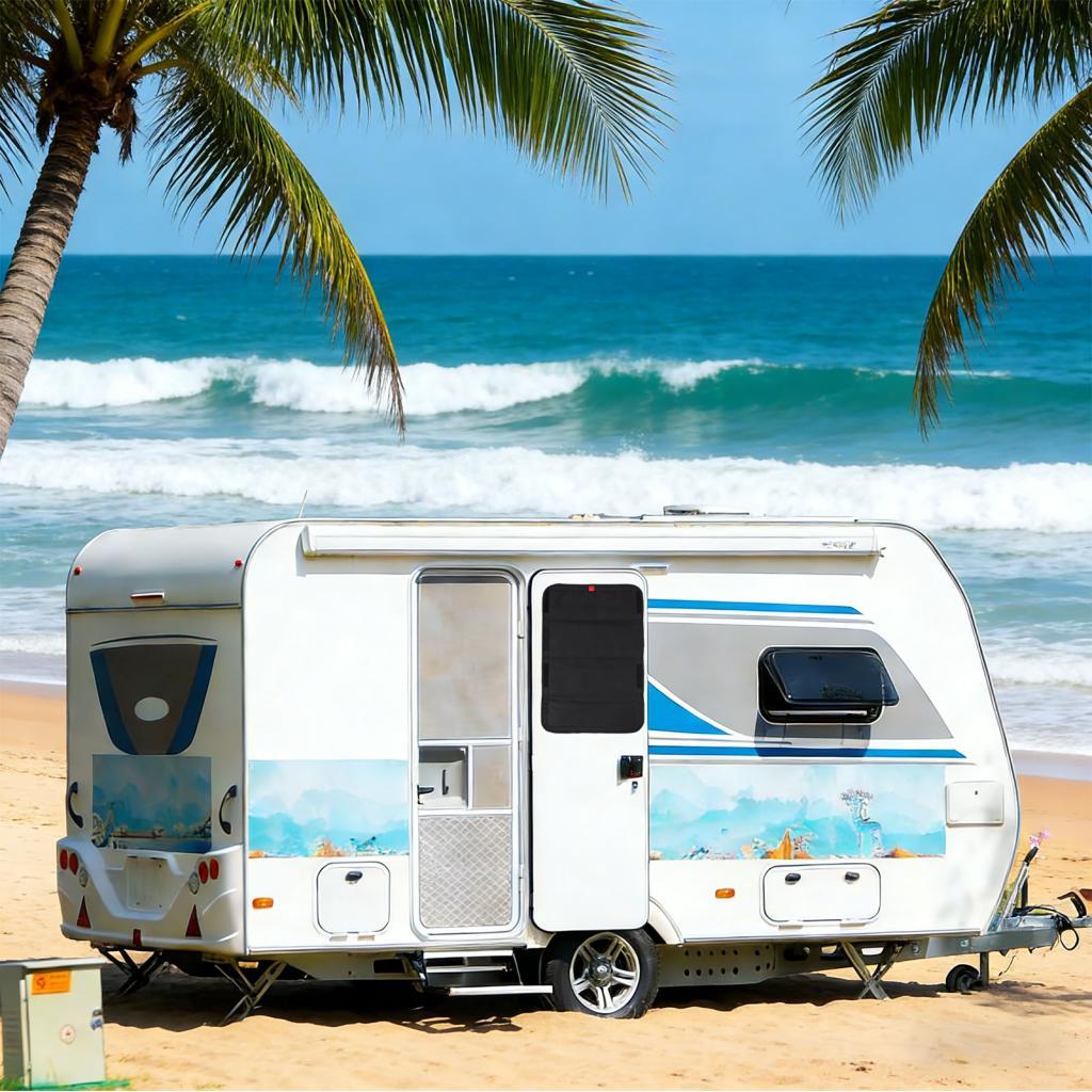 Toolgoing-BR RV porta janela sombra 25x16in proteção de privacidade pára-sol dobrável para trailer motorhome com