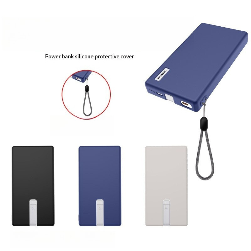 Capa De Silicone Macio De Cor Sólida Para HUAWEI 12000mAh 66W SuperCharge Power Bank Protetora À Prova De Choque