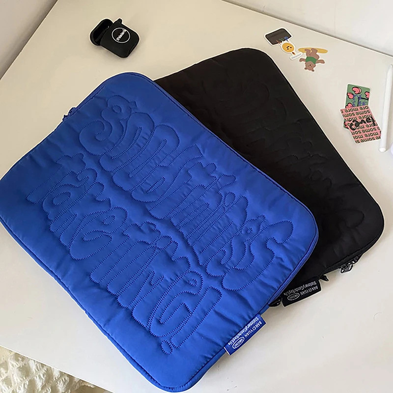 Bordado Padrão Bonito À Prova De Choque Bolsa Para Laptop 11 13 14 Polegada Macbook Ipad E Tablet