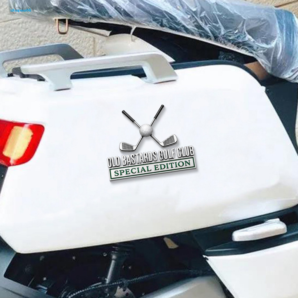 Golf Club Car Badge Old Bastard Emblem Chrome Metal Logo Sticker for Suv Truck Durable Auto Decal Gift for for Southeast