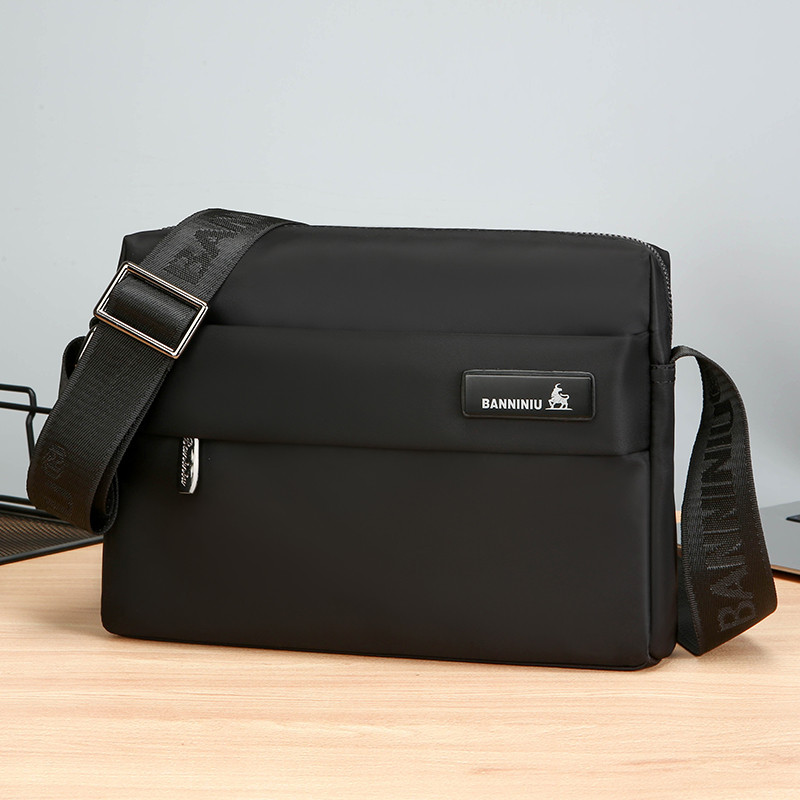 Bolsa mensageiro masculina Horizontal, mochila de ombro, Casual, à prova d'água, bolsa de pano Oxford, viagem, negócios,