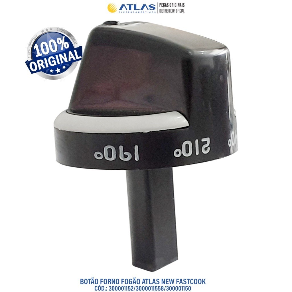 Botão Manípulo Forno Fogão Atlas New Fastcook Original Compatível Envio Rápido