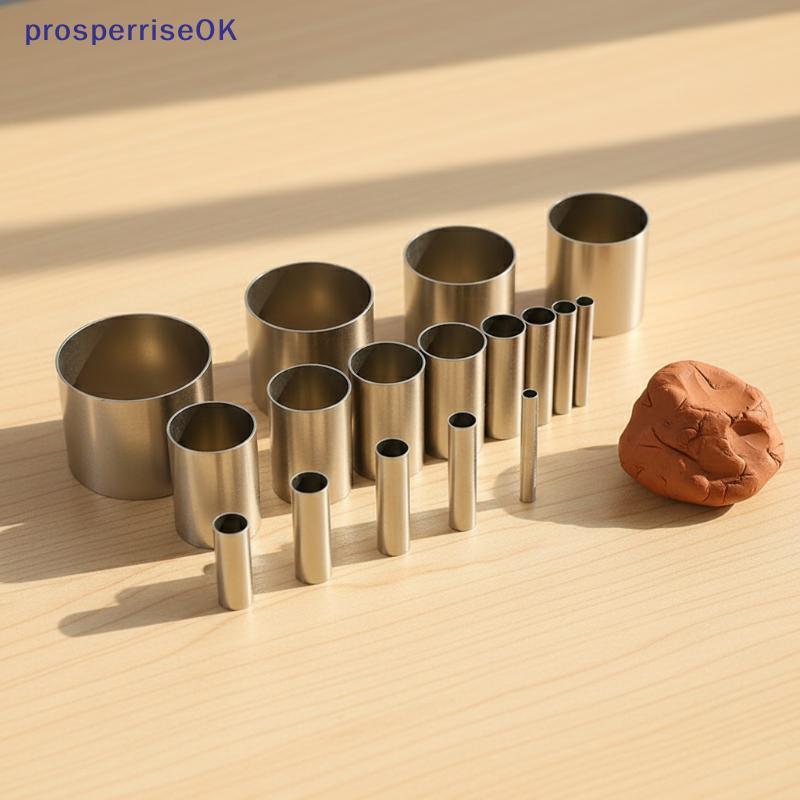 [newpros] Conjunto De Cortador De Punção Circular De 12 Peças Para Selos De Cozimento De Argila De Polímero DIY Biscoito