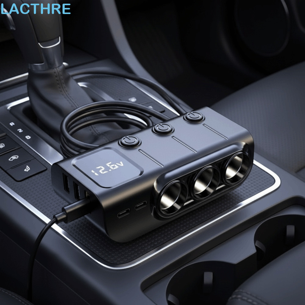 Inversor De Carro LACTHRE , Adaptador De Carregador De Múltiplas Portas 12V/24V , Divisor De Tomada USB Duplo De 3 Vias