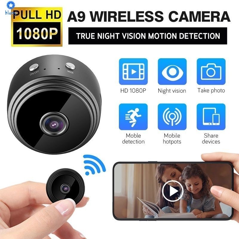 Câmera sem fio remota A9 para celular H.264 HD Monitor de visão noturna de compressão