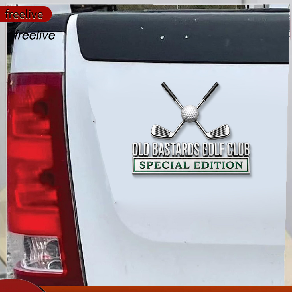 Weekend Golfer Car Badge Golf Club Emblem Chrome Metal Logo Sticker for Suv Truck Durable Auto Decal Gift for Lovers for