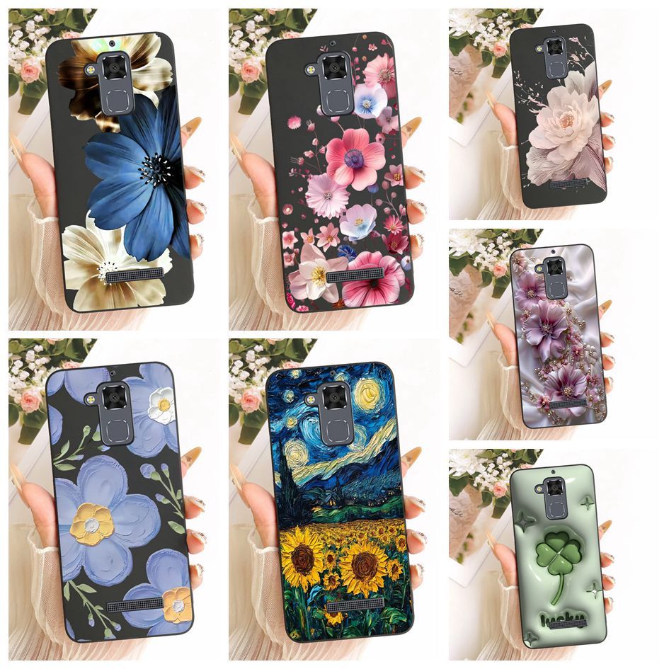Para Asus Zenfone 3 Max ZC520TL Caso X008D Bonito Girassol Macio Preto Silicone Capa Protetora Do Telefone ZC520TL X008D
