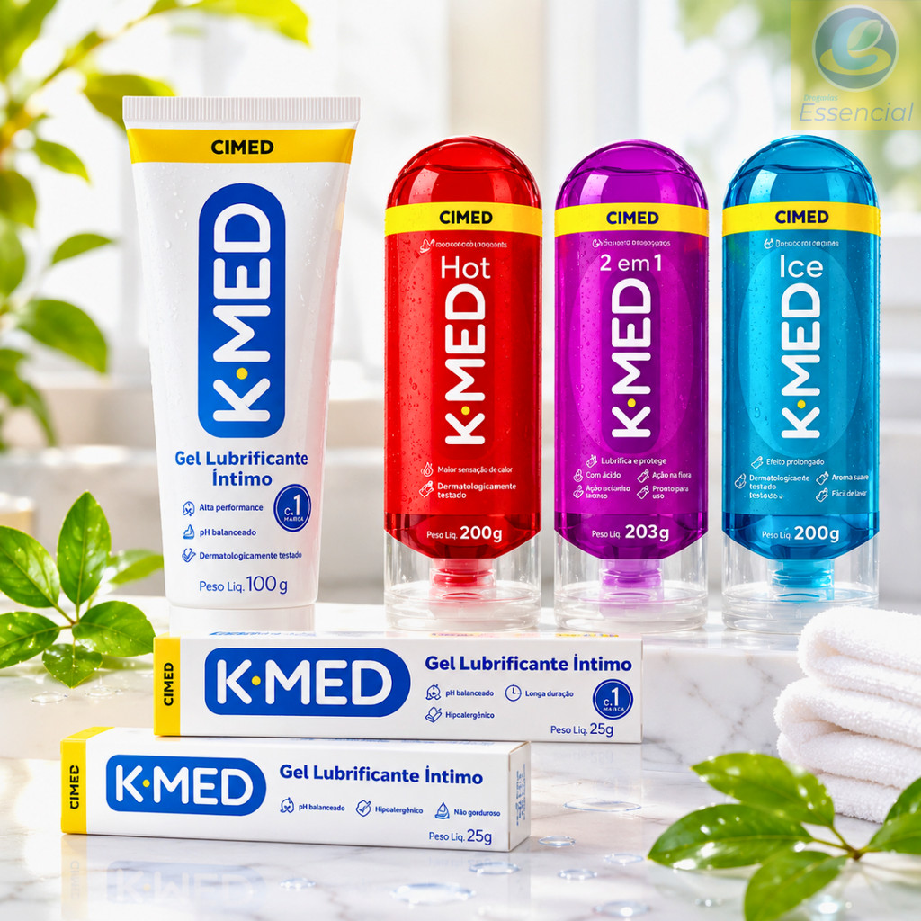 Gel Lubrificante Íntimo Vaginal Original K-med 2 em 1 Neutro Hot Ice Prazer Relação Sexual Promoção