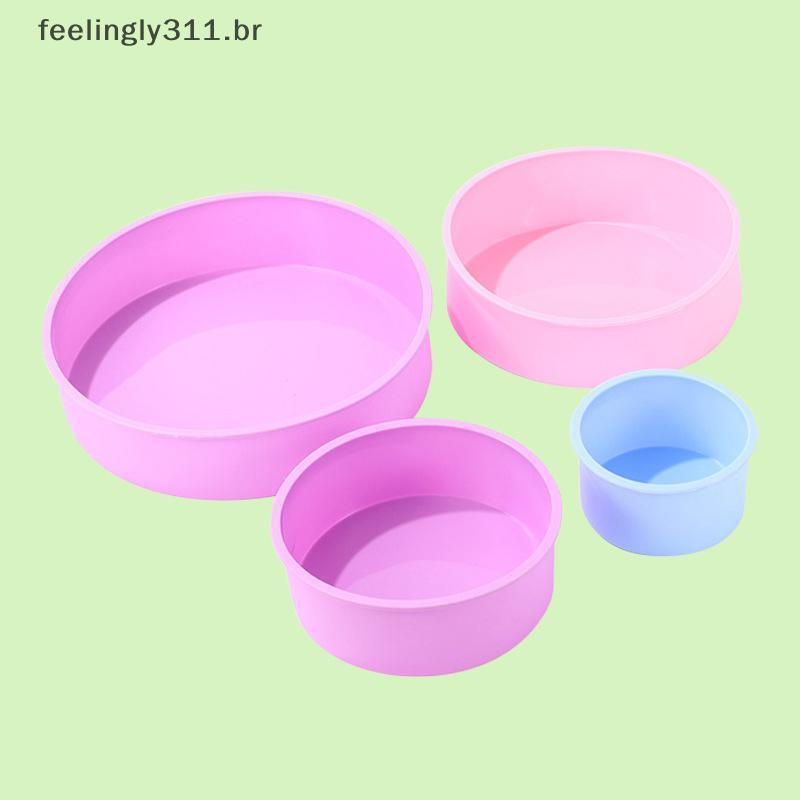 Molde Redondo De Silicone Para Bolo FEELI Mousse , Fondant , Pastelaria , Gelatina , Assadeira , Faça Você Mesmo