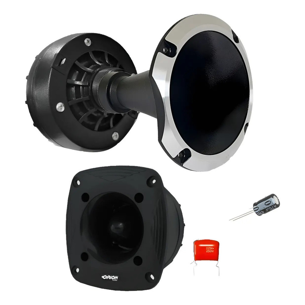 Kit Som Automotivo Leson Driver + Super Tweeter 120W + Corneta WG HL 11 25 Trio Profissional