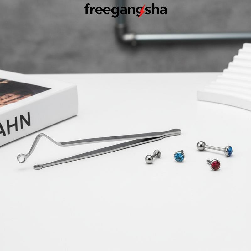 [FRE] Pinça De Piercing De Aço Inoxidável , Ferramenta De Braçadeira , Brinco De Unha Labial , Clipe De Punção , Orelha