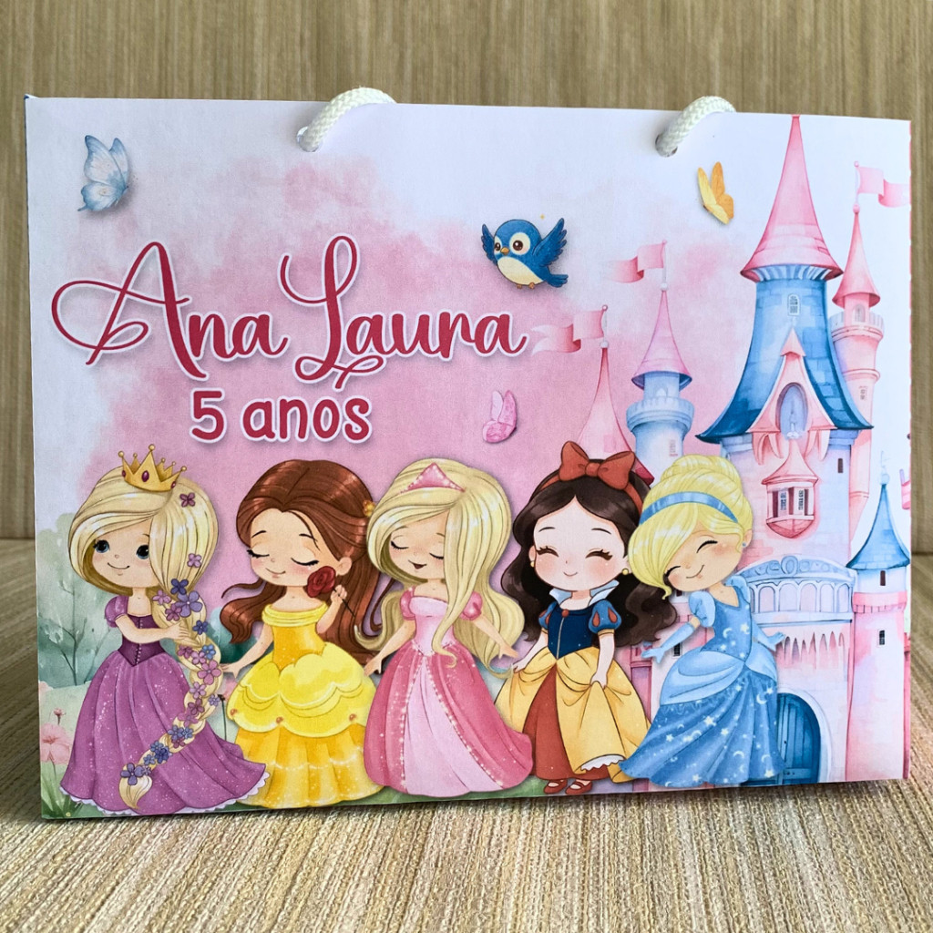 SACOLINHA PERSONALIZADA PRINCESAS E PRINCIPES CUTE | PEGUE E MONTE | LEMBRANCINHA  | ANIVERSARIO