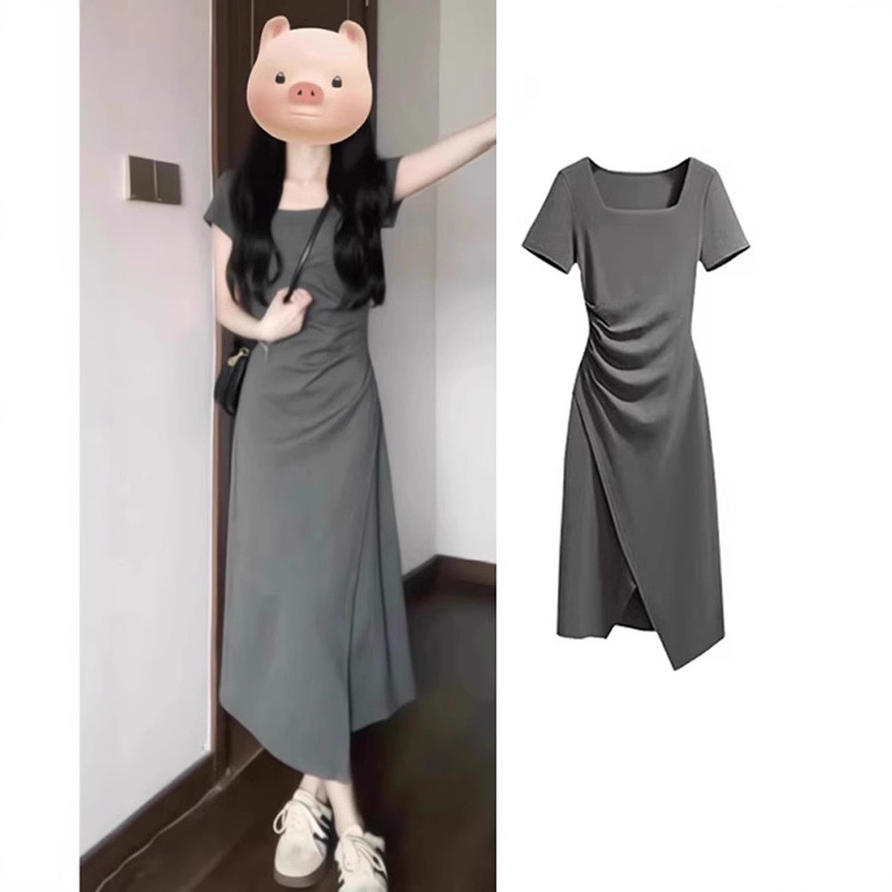 [Produtos prontos, entrega no mesmo dia] Feminino verão chá Break estilo gola qu