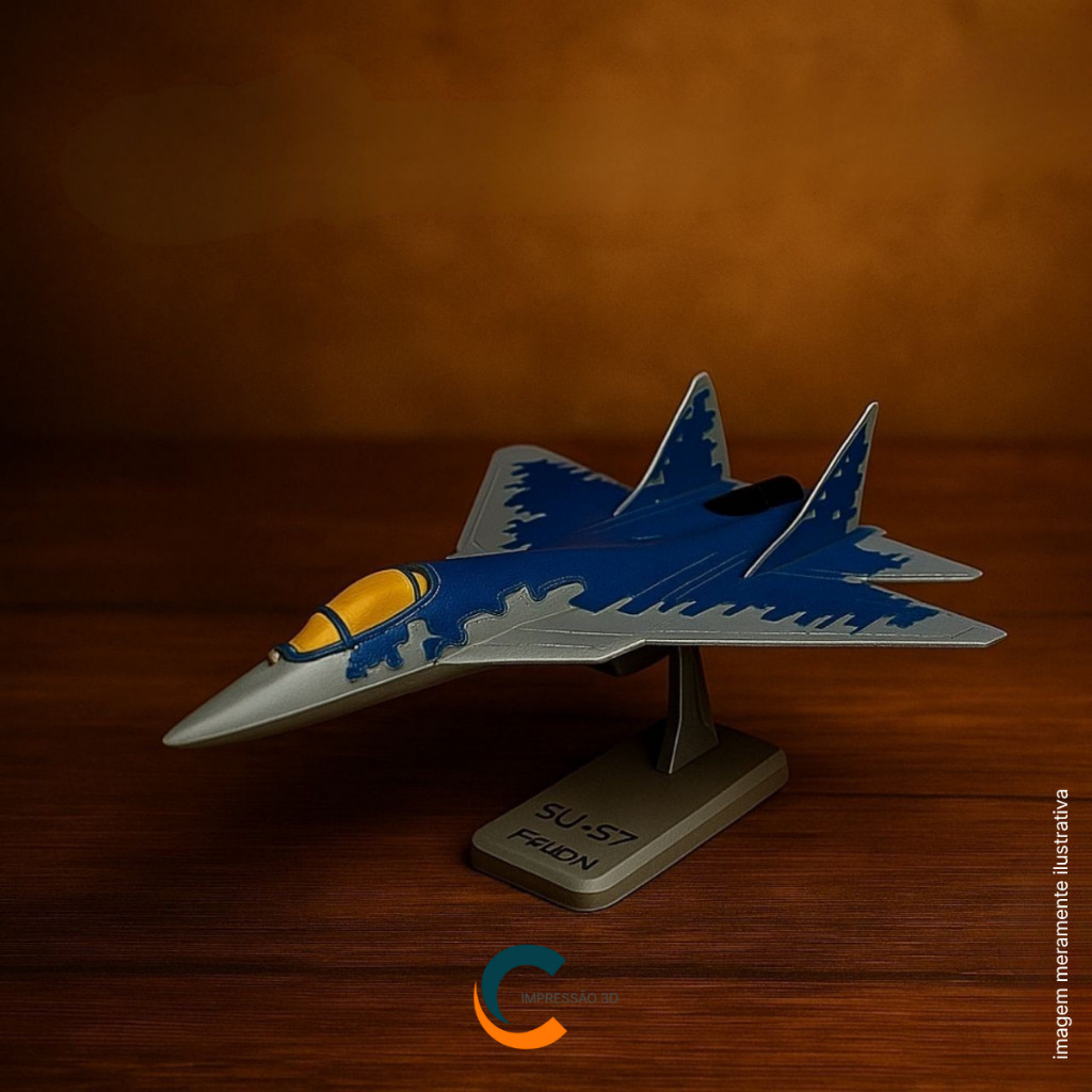 Maquete de Avião Decorativo e Colecionável Decorative Plane Su-57 Felon