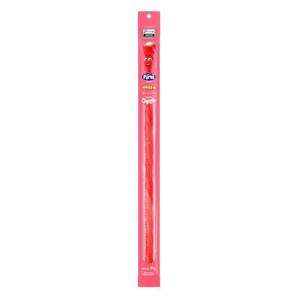 Bala Tubes Morango Super Gigante 27g Fini