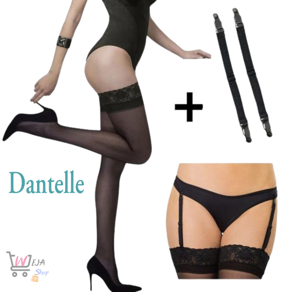 Kit Meia 7/8 Dantelle Fio 15 + Liga DeMillus Support | Fixação e Conforto