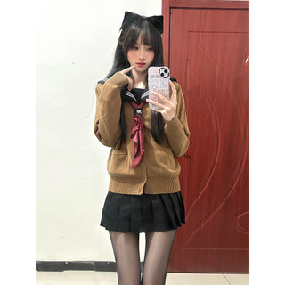 Original branco três uniformes jk japonês gola marinha terno de marinheiro de manga comprida feminino em camadas genuíno