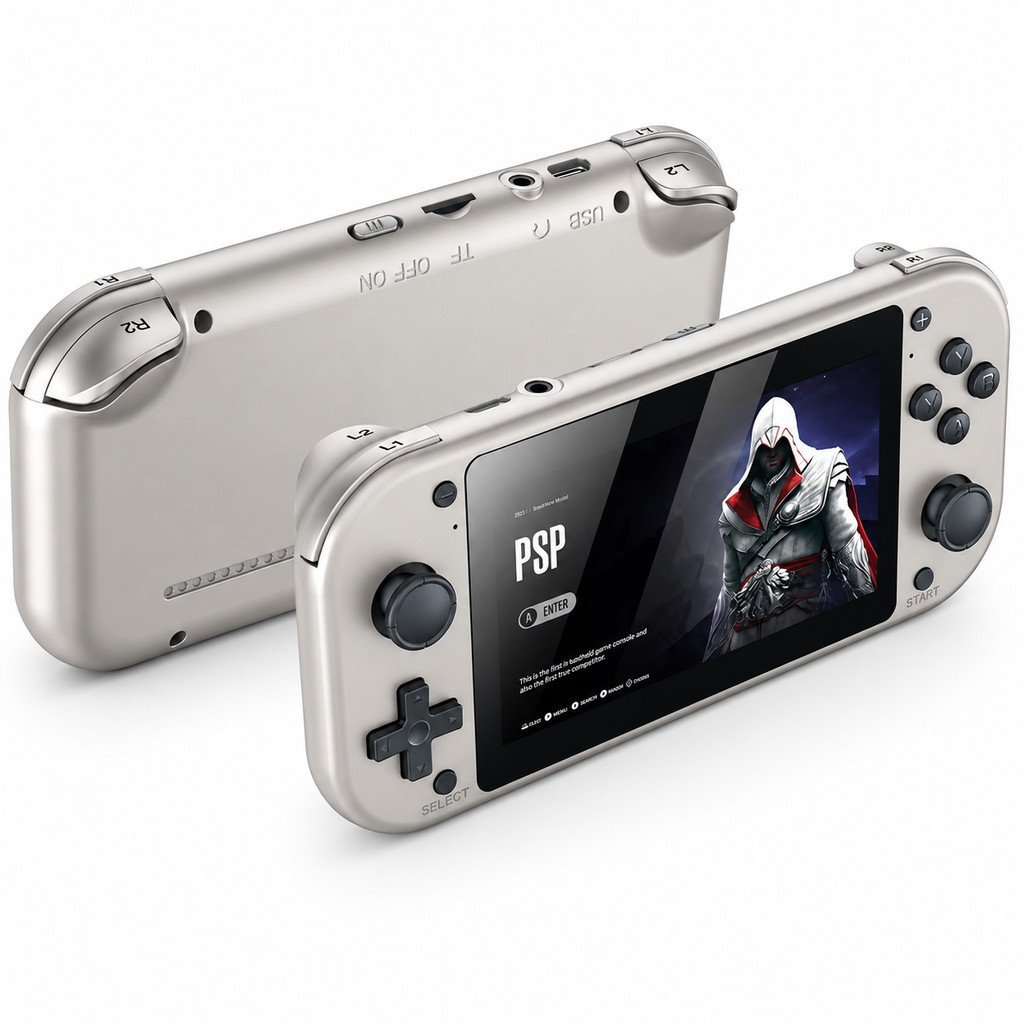 Videogame Portátil M17 Tela 4.3 IPS Console Retro Compatível PSP N64 e Jogos Clássicos