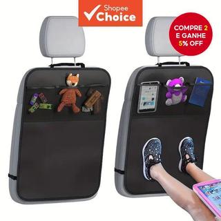 1/2pcs Protetores para o encosto do banco do carro com 3 bolsos, capa automotiva de polié…