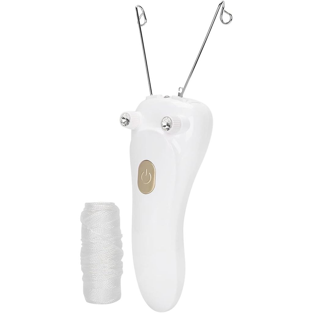 Epilador Elétrico de Rosca, Removedor de Pelos para o Rosto com Carregamento USB, Depilação Física para Pele Lisa, Bater