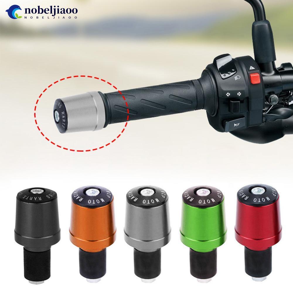 NOBELJIAOO 2 Pçs 7/8 " Guiador Da Motocicleta Apertos Barra Termina CNC Slider Vibração Pesos Pesados Plug Lidar Com Sli