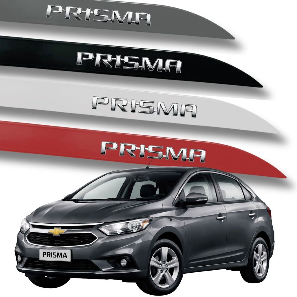 Jogo Friso Slim Lateral Chevrolet Prisma Grafia Cromada