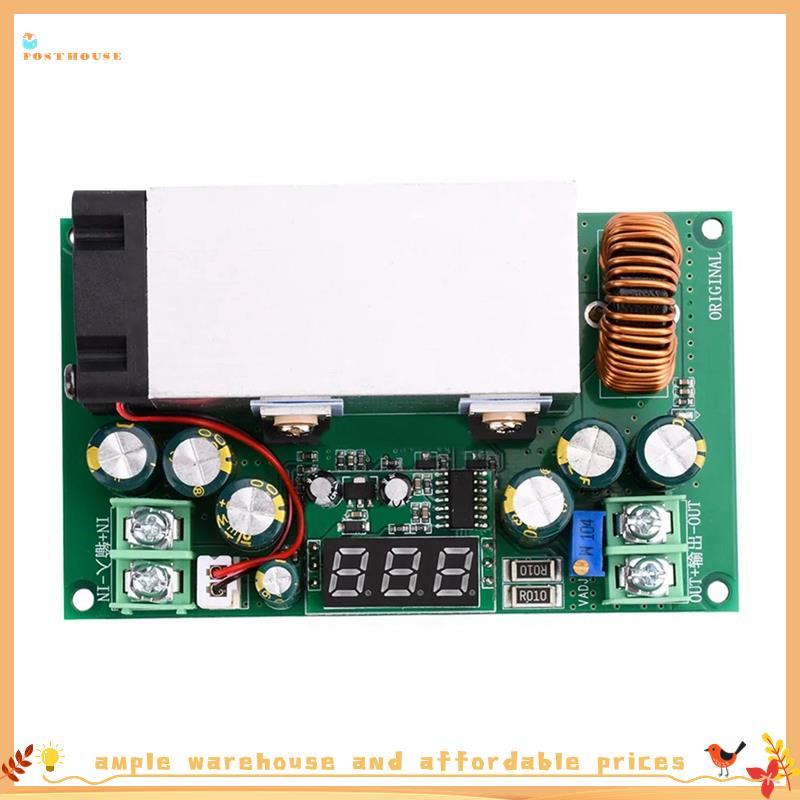 Módulo De Fonte De Alimentação Abaixador Ajustável De Alta Potência 600W Com Display De Tensão Conversor 12V-75V A 2.5V-