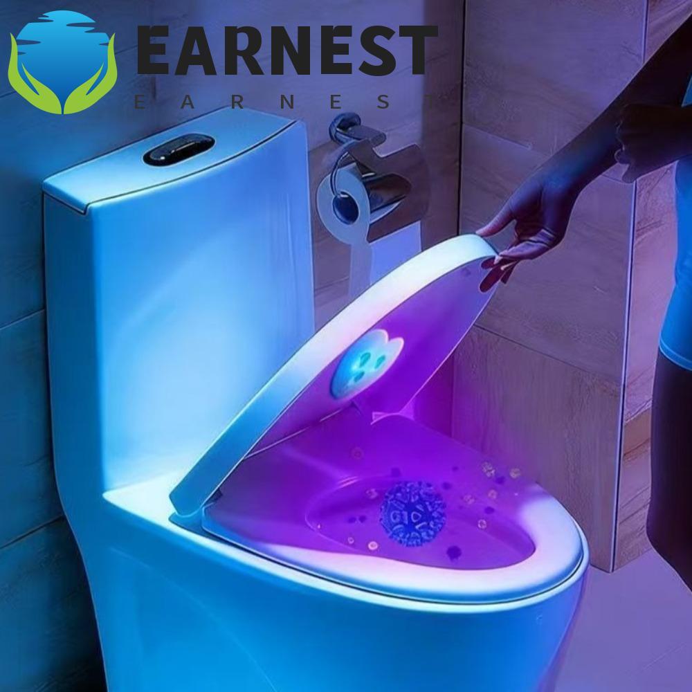 Limpador De Banheiro Inteligente EARNEST , Luz De Vaso Sanitário LED Recarregável USB Automática , Desodorizador De Gela