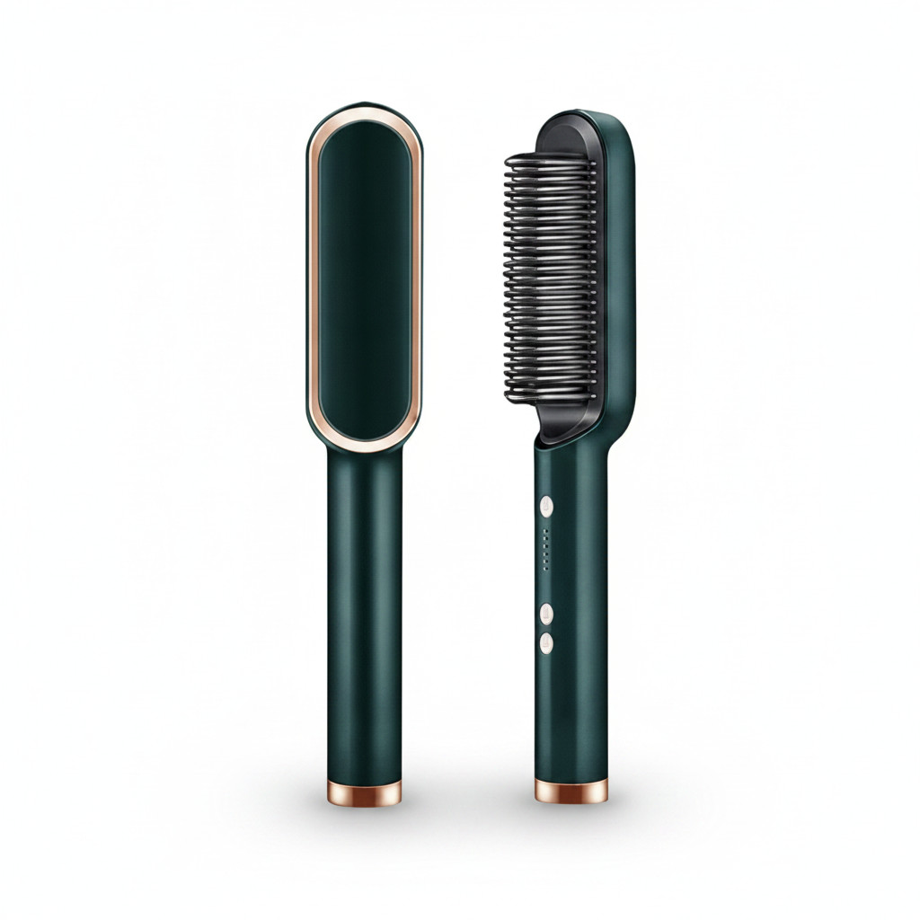 VERDE - Escova Alisadora Elétrica Bivolt - Novo Qualidade Superior