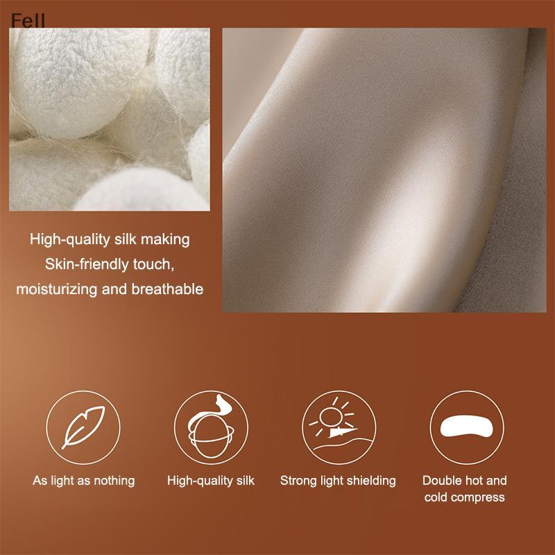 [Fel] Máscara De Olho De Dormir De Seda Imitada Noturna Capa De Olhos Suave Para Mulheres Homens Fox Travel Relax Eyepat