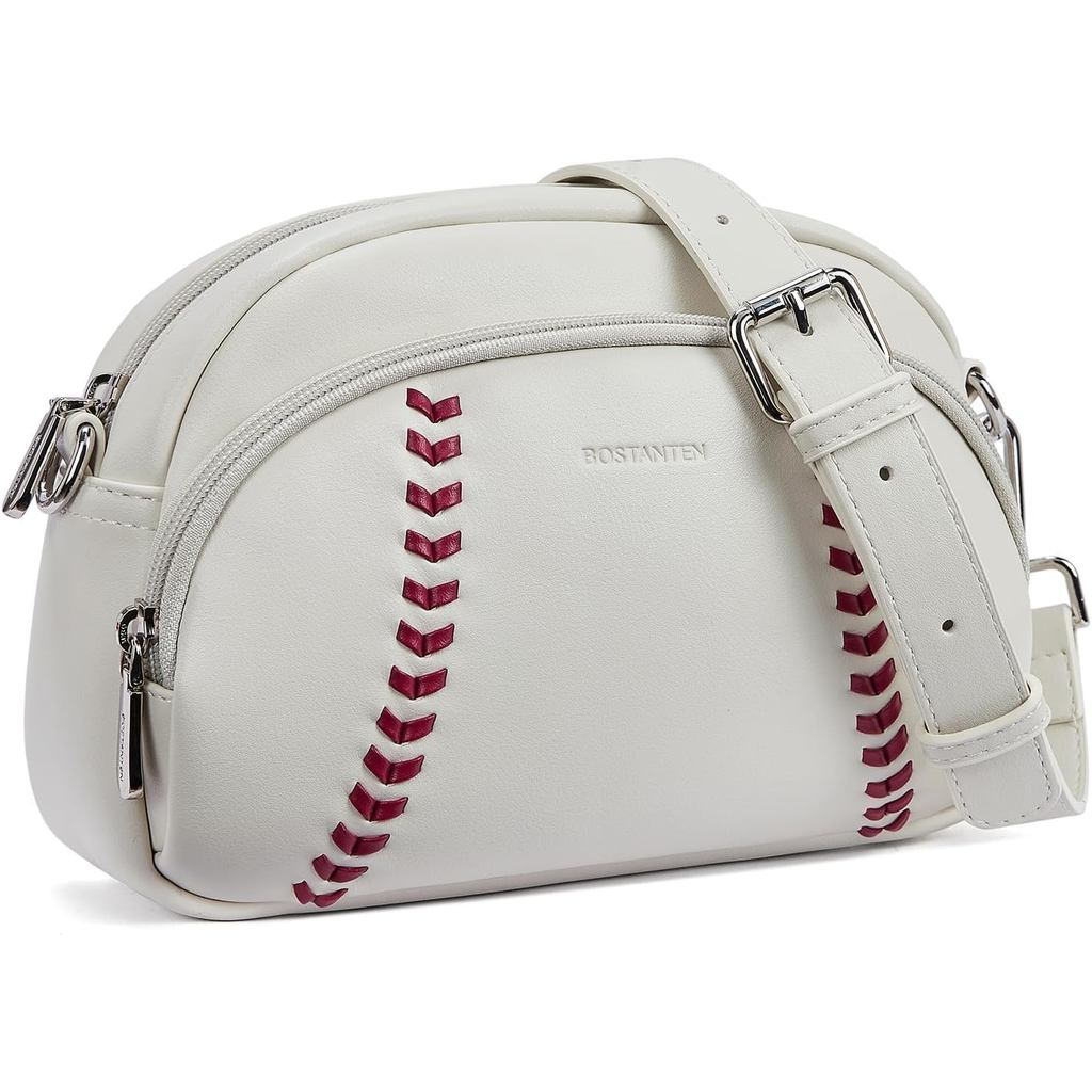 Bolsa Transversal BOSTANTEN Sports Mom para Beisebol, Pequena Bolsa de Ombro em Couro Sintético, Bolsa de Mão Feminina p