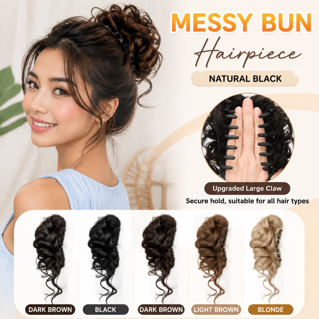 Coque De Peruca Com Clipe De Garra Grande – Borla , Acessório De Cabelo Fabricante De Pão Embutido , Ferramenta Updo Par