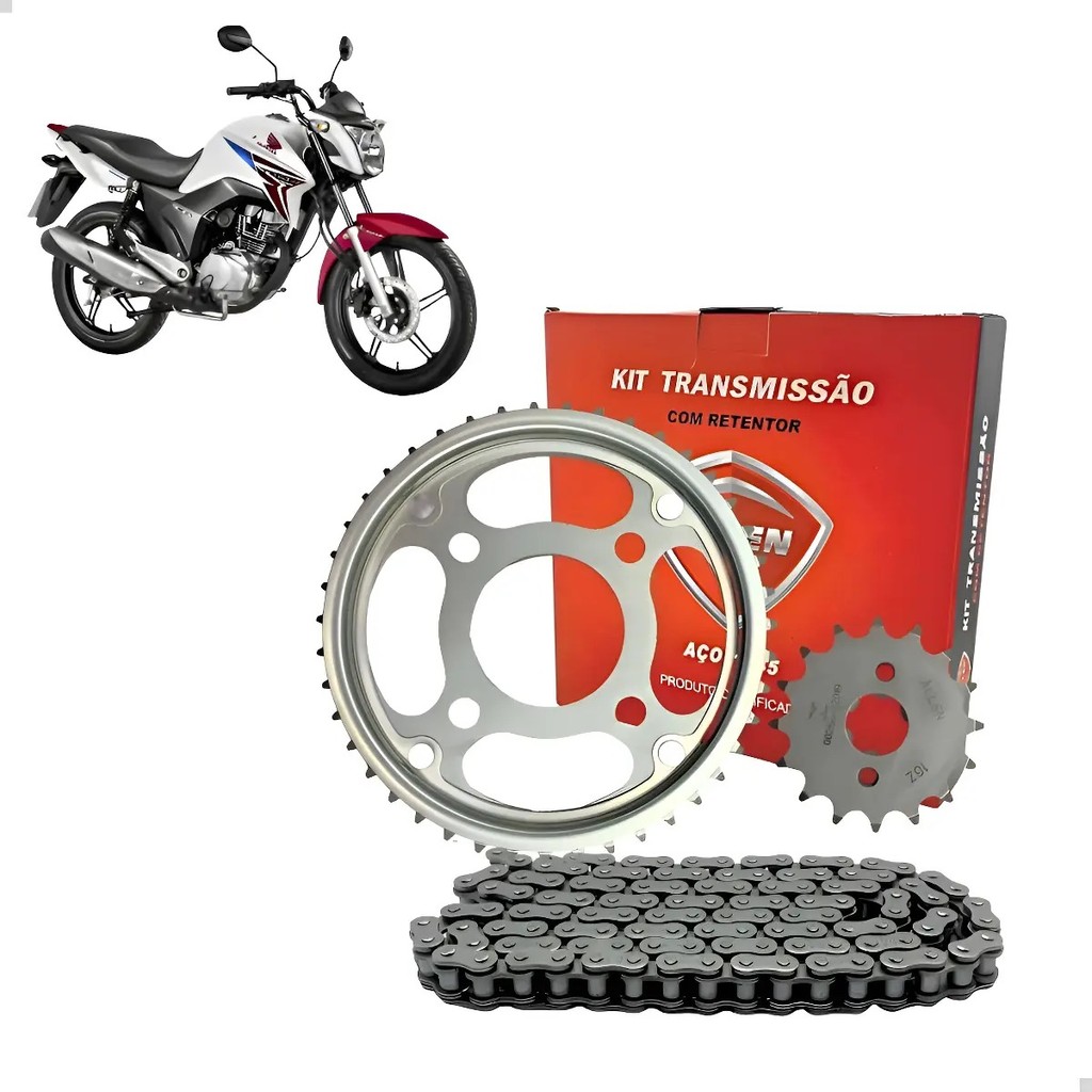 KIT RELACAO TITAN 150/FAN 150 04-15 - C/RETENTOR