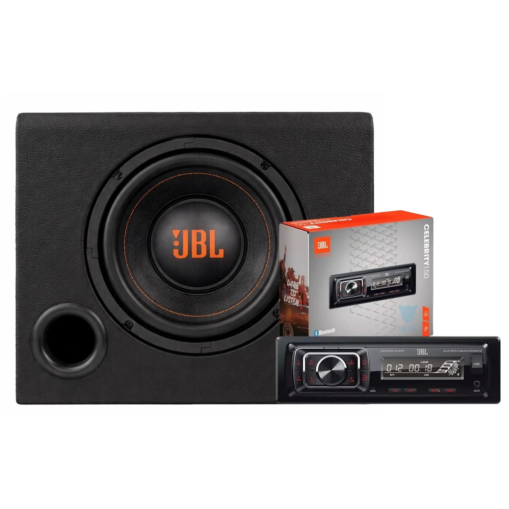 Caixa Amplificada Trapezio 200W Subwoofer 8 Polegadas + Radio Som Automotivo Mp3 Bluetooth Jbl Celebrity