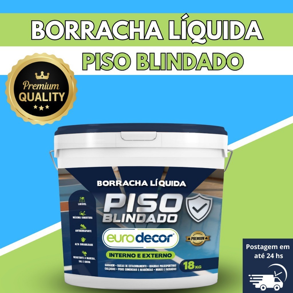Super Tinta Piso Impermeabilizante 18KG Borracha Líquida Para Piso Chão Muro Antimofo 18KG E 3.6KG