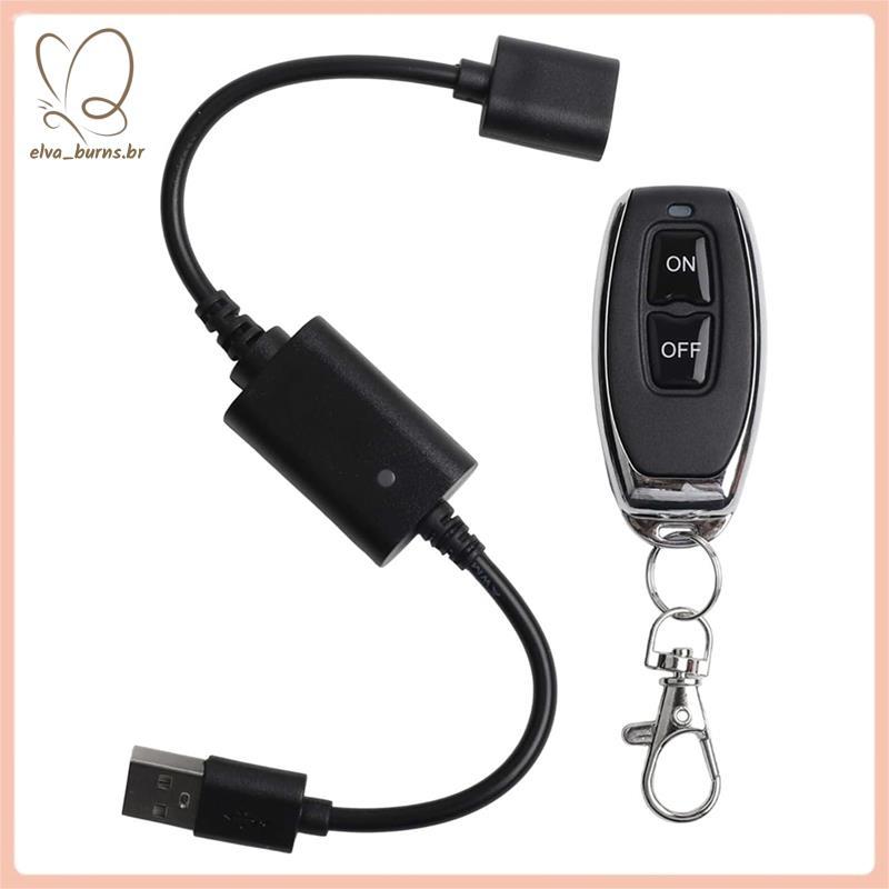 [elva_burns.br] DC5V 433Mhz USB Sem Fio Controle Remoto Switch Driver Ligar/Desligar Para LED Light Strip Lâmpada De Lei
