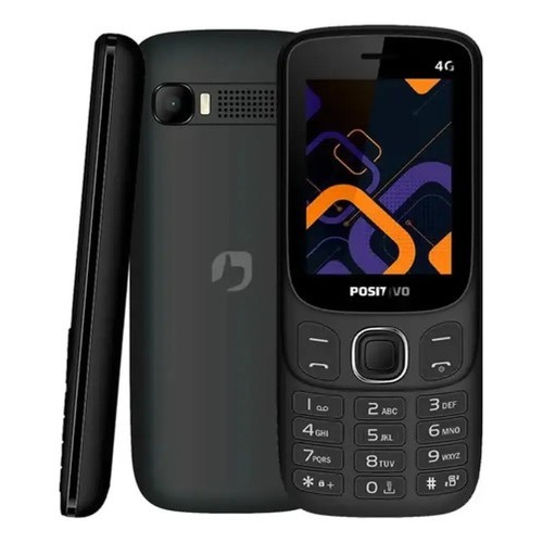 Celular  Para Idosos Positivo 4g Dois Chips Com Radio Fm Preto